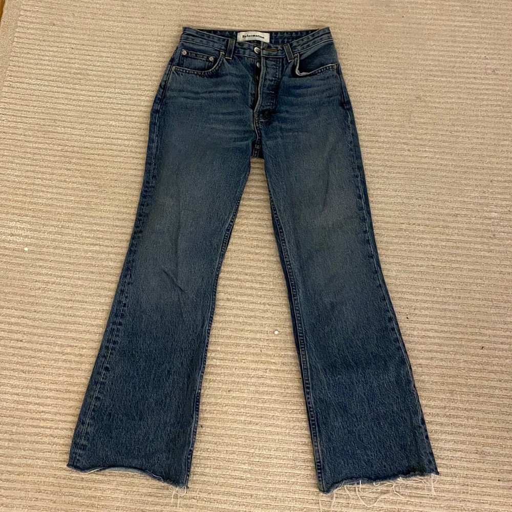 Reformation blue - boot leg cut size 26